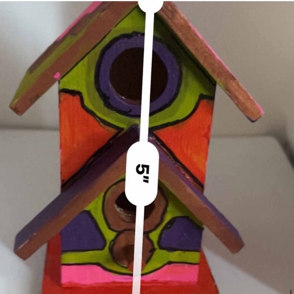 New Hand Painted & Handcrafted Double Hole Custom Birdhouse Home Decor - Picture 11 of 15